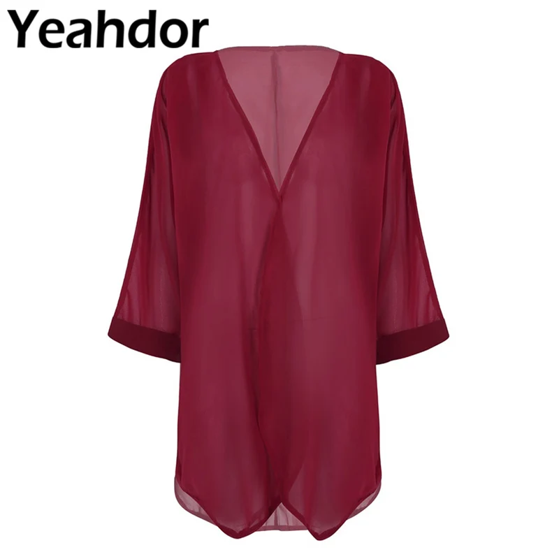 Women Ladies Long Sleeves Open Front Ruffled Loose Chiffon Shawl Cardigan Bolero Shrug Beach Cover Up for Seaside Outdoor Wrap
Women Ladies Long Sleeves Open Front Ruffled Loose Chiffon Shawl Cardigan Bolero Shrug Beach Cover Up for Seaside Outdoor Wrap