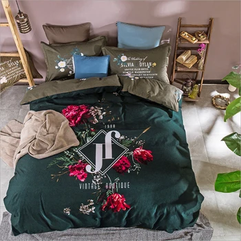 100%Cotton Pastoral Flowers and Plants Bird Pattern Duvet Cover Bed Sheet Set Reactive Dyeing Princess Room Bedding Set
100%Cotton Pastoral Flowers and Plants Bird Pattern Duvet Cover Bed Sheet Set Reactive Dyeing Princess Room Bedding Set