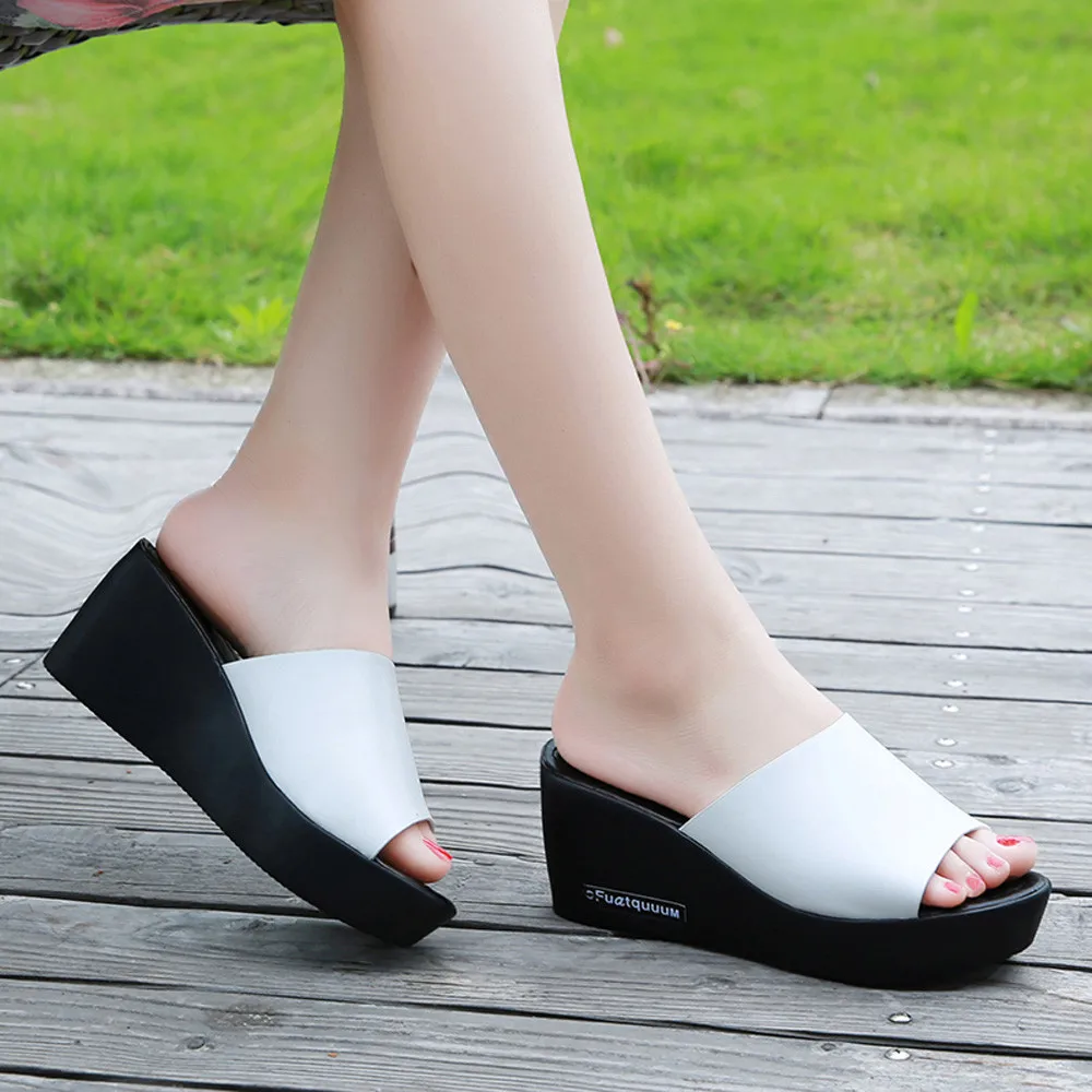 MUQGEW Women Slippers Summer Beach Casual Leisure Women NEW Fish mouth Platform HighHeels Slope Wedges Slippers zapatos de mujer
MUQGEW Women Slippers Summer Beach Casual Leisure Women NEW Fish mouth Platform HighHeels Slope Wedges Slippers zapatos de mujer