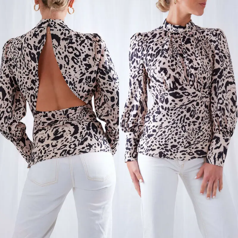 2019 Summer Fashion Women Shirt Leopard Print Long Sleeve Blouse Casual Turtleneck Tops
2019 Summer Fashion Women Shirt Leopard Print Long Sleeve Blouse Casual Turtleneck Tops