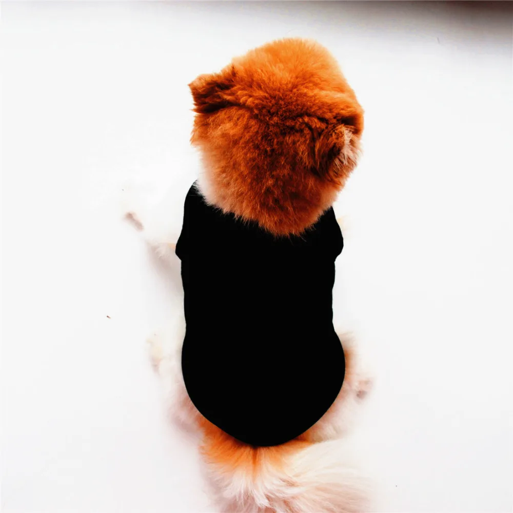 Принадлежности для домашних животных Одежда собак летняя футболка черный белый