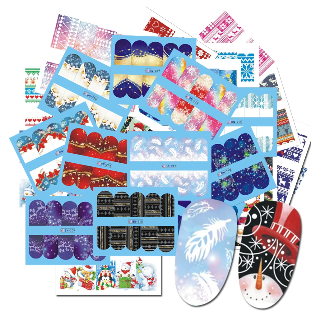 48Designs Christmas Nail Art Water Decals Xmas Santa Clause Deer Transfer Stickers Nail Art Sticker Tattoo Decals LABN205-252
48Designs Christmas Nail Art Water Decals Xmas Santa Clause Deer Transfer Stickers Nail Art Sticker Tattoo Decals LABN205-252