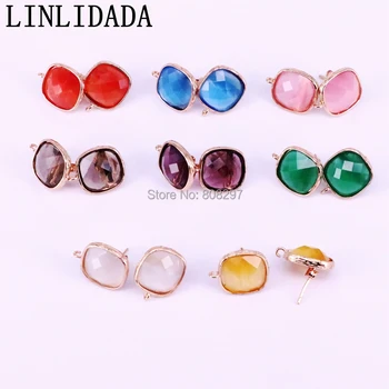 Fashion 10Pairs 14MM Square Shape Crystal Glass Stone Stud Earring For Women Jewelry Earrings Making
Fashion 10Pairs 14MM Square Shape Crystal Glass Stone Stud Earring For Women Jewelry Earrings Making