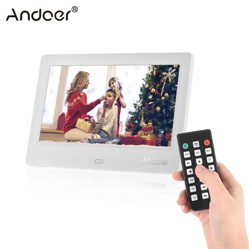 

Andoer M705 7" Desktop Digital Photo Frame 800 * 480 16:9 Digital Picture Frame Supports Music Video Clock Calendar Functions