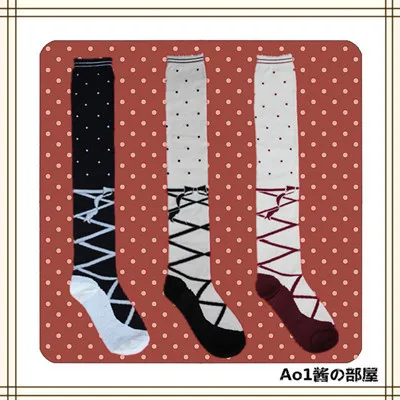 Princess sweet Lolita stockings Dot cotton lace cross ribbon over knee high cosplay over-the-knee thigh stockings KCCW09
Princess sweet Lolita stockings Dot cotton lace cross ribbon over knee high cosplay over-the-knee thigh stockings KCCW09