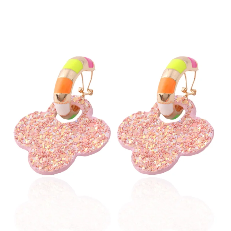 NeeFu WoFu Leather Earring Drop Fluorescent Big Earrings Geometry Dangle yellow Four-leaf clover Brinco Ear Oorbellen Christmas
NeeFu WoFu Leather Earring Drop Fluorescent Big Earrings Geometry Dangle yellow Four-leaf clover Brinco Ear Oorbellen Christmas