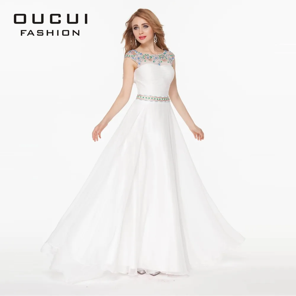 Real Photos Chiffon High End Quality White Color A-Line Evening Long White Dress OL102401
Real Photos Chiffon High End Quality White Color A-Line Evening Long White Dress OL102401