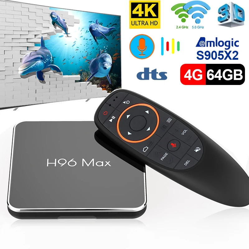 4k tv box Android 8.1 4 gb 64 gb andriod TV BOX Amlogic S905x2 Quad Core Suppot h.265 UHD 4 k WiFi X96mini Set-top box
4k tv box Android 8.1 4 gb 64 gb andriod TV BOX Amlogic S905x2 Quad Core Suppot h.265 UHD 4 k WiFi X96mini Set-top box