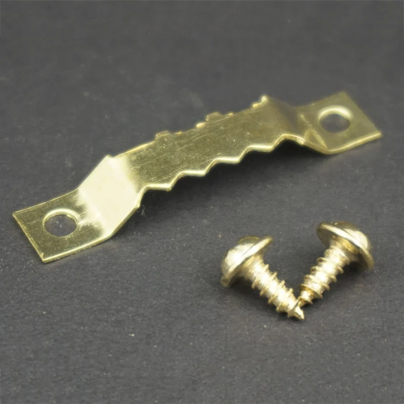 20 Sets/Pack Golden Hanging Picture oil Painting Mirror Frame Saw Tooth Hooks Hangers
20 Sets/Pack Golden Hanging Picture oil Painting Mirror Frame Saw Tooth Hooks Hangers