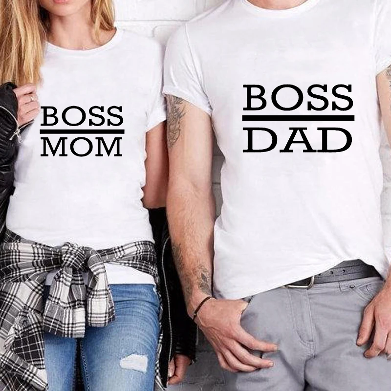 Showtly Boss Dad and Boss Mom Letter coupleT-shirt Women's Clothes 2019 Fashion Funny Saying T Shirts Mom Wife Feminist Slogan
Showtly Boss Dad and Boss Mom Letter coupleT-shirt Women's Clothes 2019 Fashion Funny Saying T Shirts Mom Wife Feminist Slogan