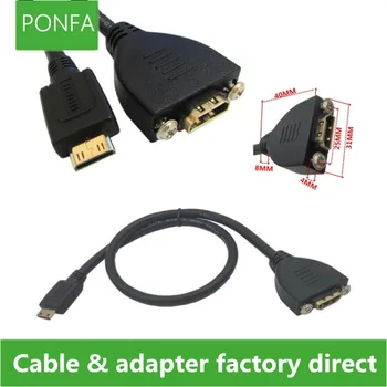 Gold Plated High Speed Mini HDMI Type C Male to HDMI Type A Female Extension Cable With Screw Panel Mount 0.5m 1m 1.5m
Gold Plated High Speed Mini HDMI Type C Male to HDMI Type A Female Extension Cable With Screw Panel Mount 0.5m 1m 1.5m