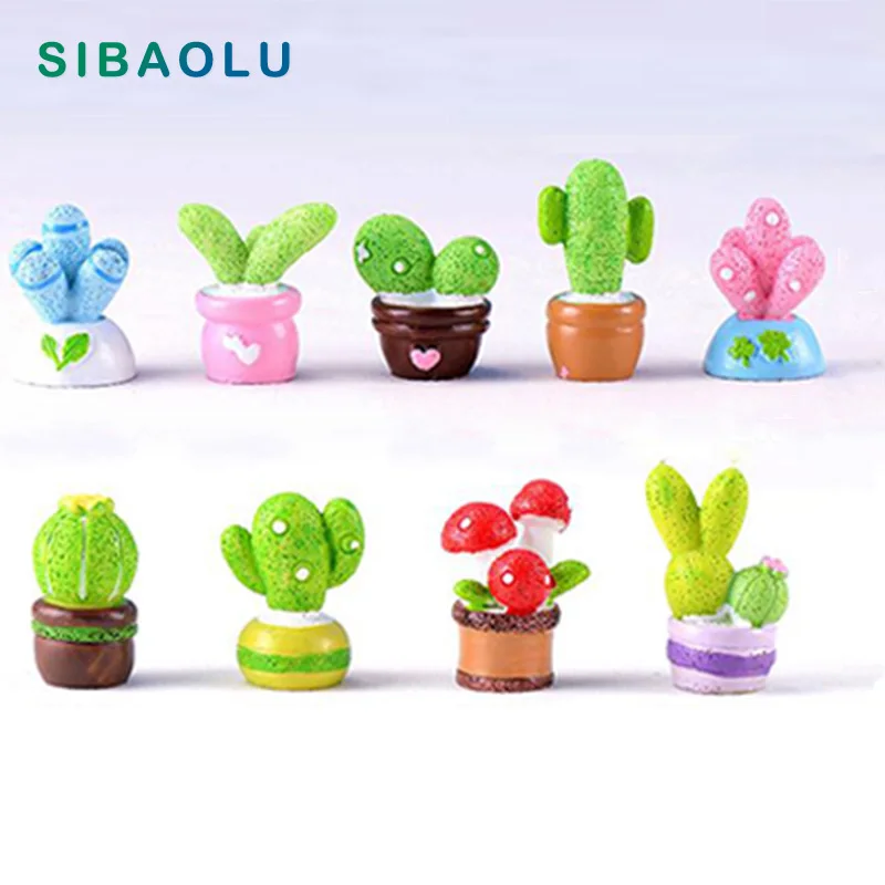 1pc Colorful Cactus Potted plant Miniature figures decorative fairy garden statue Home Desktop Gift Moss ornaments resin craft
1pc Colorful Cactus Potted plant Miniature figures decorative fairy garden statue Home Desktop Gift Moss ornaments resin craft