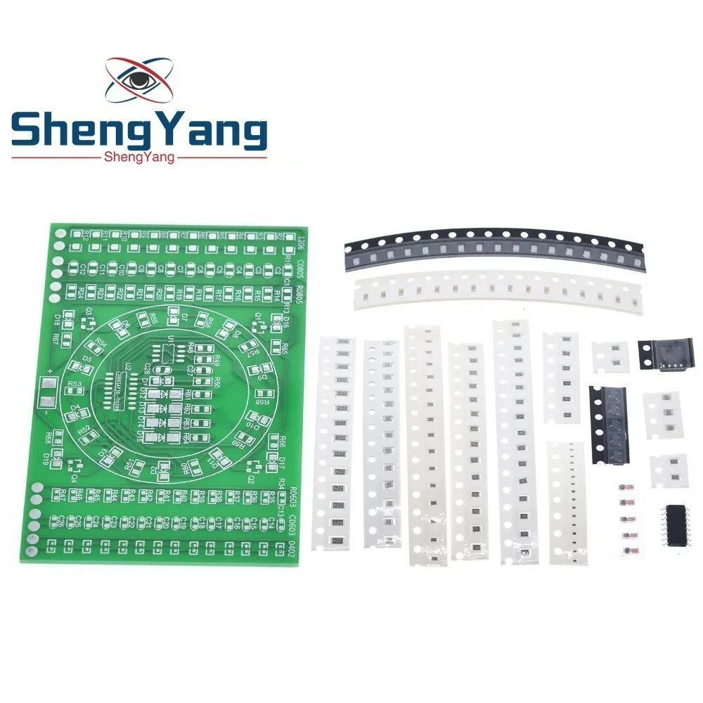 DIY Kit SMD Rotating Flashing LED Components Soldering Practice Board Skill Electronic Circuit Training Suite Electronic DIY Kit
DIY Kit SMD Rotating Flashing LED Components Soldering Practice Board Skill Electronic Circuit Training Suite Electronic DIY Kit