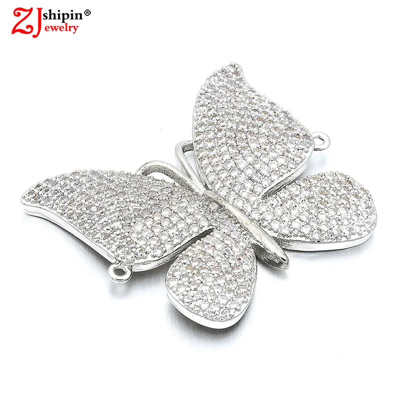 New charm butterfly micro inlaid zircon CZ jewelry accessories connector suitable for DIY jewelry necklace discovery production
New charm butterfly micro inlaid zircon CZ jewelry accessories connector suitable for DIY jewelry necklace discovery production