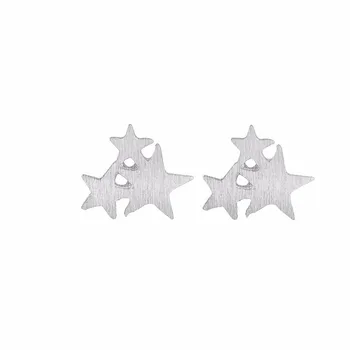Wholesale 10Pair/Lot Cute 3 Connected Stars Earring Studs Brass Brincos Fashion Earings Women Jewelry Accessories
Wholesale 10Pair/Lot Cute 3 Connected Stars Earring Studs Brass Brincos Fashion Earings Women Jewelry Accessories