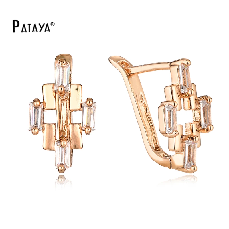 PATAYA New Classic Ethnic Earrings 585 Rose Gold Four Rectangle White Cubic Zirconia Bohemian Jewelry Women Hanging Earrings
PATAYA New Classic Ethnic Earrings 585 Rose Gold Four Rectangle White Cubic Zirconia Bohemian Jewelry Women Hanging Earrings