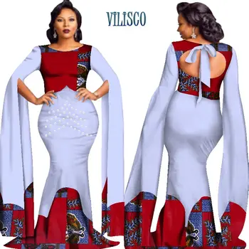 2019 African Print Pearls Dresses for Women Queen-style Vestidos Custom Bazin Long Dress African Clothes Party Dress WY2778
2019 African Print Pearls Dresses for Women Queen-style Vestidos Custom Bazin Long Dress African Clothes Party Dress WY2778