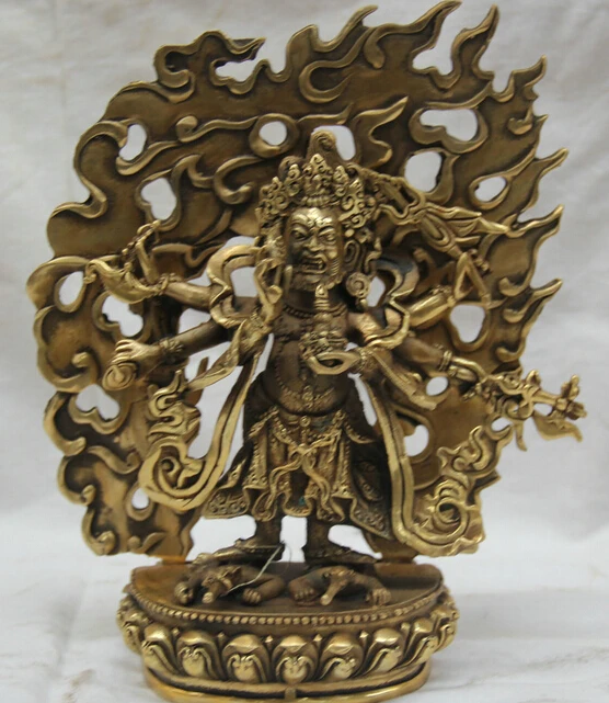 9" Tibet buddhism brass Stang 6 arms White Jambhala buddha statue scuplture R0711 (B0328)
9" Tibet buddhism brass Stang 6 arms White Jambhala buddha statue scuplture R0711 (B0328)