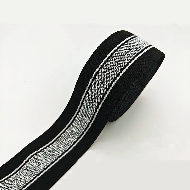 Description Picture 5 of item40MM Nylon Colorful Rubber Elastic Band Striped Shoulder Bottom Straps for Webbing Garment Sewing DIY Clothes Accessories 1m