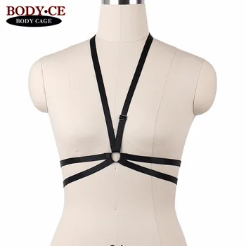 Womens Sexy Body Harness Halter Bustier Cage Bondage Lingerie Black Elastic Adjust Strappy Tops Goth Fetish Exotic Bra Rave Wear
Womens Sexy Body Harness Halter Bustier Cage Bondage Lingerie Black Elastic Adjust Strappy Tops Goth Fetish Exotic Bra Rave Wear