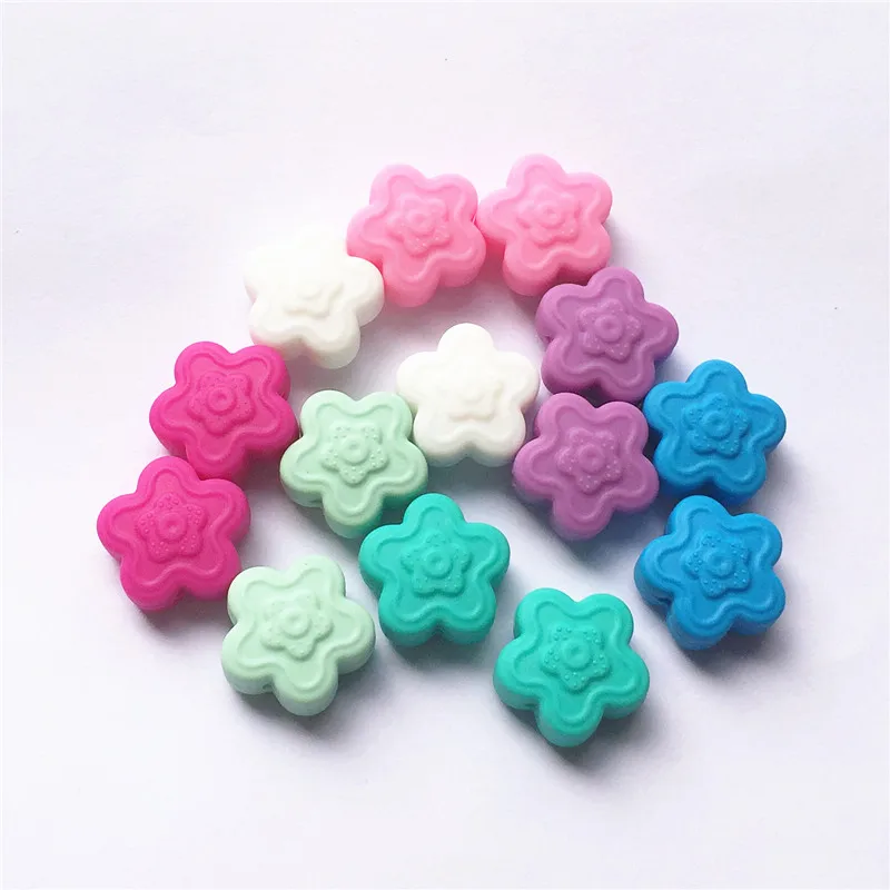 Chenkai 20PCS BAP Free DIY Silicone Star Flower Teether Beads Baby Chewing Pacifier Jewelry biting Toy Necklaces Accessories
Chenkai 20PCS BAP Free DIY Silicone Star Flower Teether Beads Baby Chewing Pacifier Jewelry biting Toy Necklaces Accessories