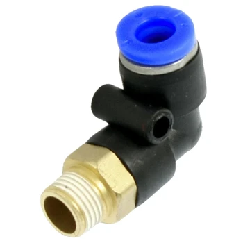 9.5 mm external thread up to 6 mm push-in connection Pneumatic angle connector Quick fittings
9.5 mm external thread up to 6 mm push-in connection Pneumatic angle connector Quick fittings