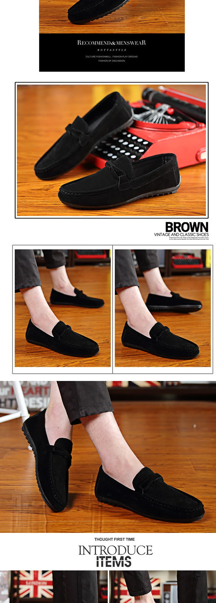 Men Loafers Shoes 2018 New Fashion Casual Men\'s Flats Design Man Driving Shoes Soft Bottom Leather Shoes07