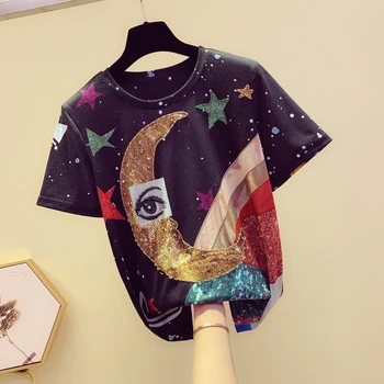 Spring Summer Short Sleeve Tee Shirt 2019 Korean New Round Collar Star Printing Matchwork Patterns T-shirt Tshirt Student Tees
Spring Summer Short Sleeve Tee Shirt 2019 Korean New Round Collar Star Printing Matchwork Patterns T-shirt Tshirt Student Tees