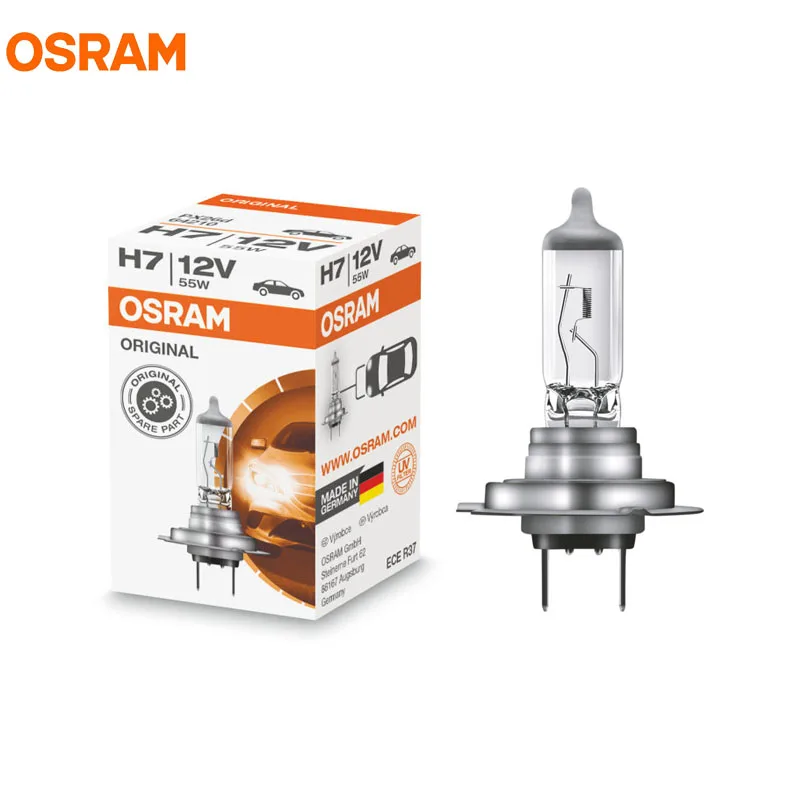 

OSRAM H7 12V 55W PX26d 3200K 64210 Original Line Bulb Standard Headlight Auto Lamp OEM Quality Made In Germany 64210L, 1X