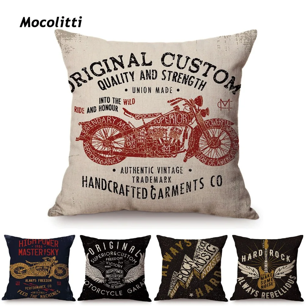 Nordic Vintage Motorcycle Helmet Style Pillow Case Letter Guitar Cool Man Punk Necessary Home Decorative Car Sofa Cushion Cover
Nordic Vintage Motorcycle Helmet Style Pillow Case Letter Guitar Cool Man Punk Necessary Home Decorative Car Sofa Cushion Cover