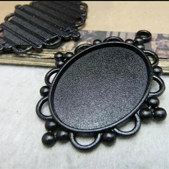 10pcs/lot) Inner size:30X40mm 6Styles Metal/Alloy Oval Black Blank Tray Pendant Cameo Cabochon base Settings Jewelry Findings
10pcs/lot) Inner size:30X40mm 6Styles Metal/Alloy Oval Black Blank Tray Pendant Cameo Cabochon base Settings Jewelry Findings