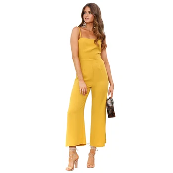 New Sexy Strap Women Jumpsuit Romper Sleeveless Zipper Chiffon Elegant Wide Leg Jumpsuit Long Overall Backless Summer Playsuit
New Sexy Strap Women Jumpsuit Romper Sleeveless Zipper Chiffon Elegant Wide Leg Jumpsuit Long Overall Backless Summer Playsuit