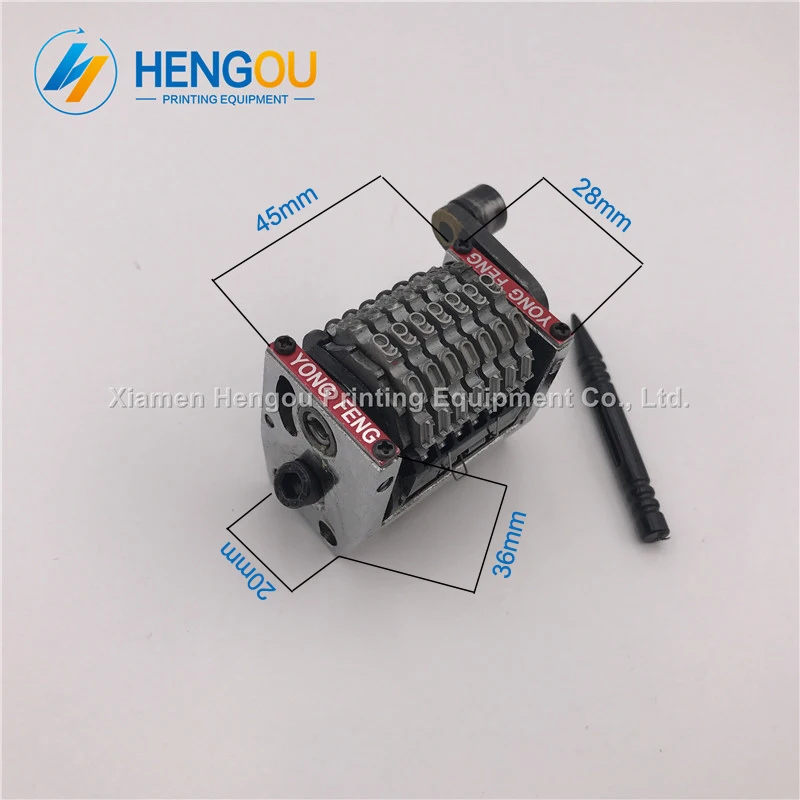 GTO 7 digits numbering machine 4 pieces forward Horizontal clockwise jump mode 4 pieces forward vertical clockwise jump mode
GTO 7 digits numbering machine 4 pieces forward Horizontal clockwise jump mode 4 pieces forward vertical clockwise jump mode