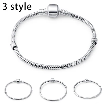 BELAWANG 3 Style Snake Chain Bracelet Fit European Bracelet & Bangle Chain Charm Beads 17CM-21CM Pulseras Jewelry
BELAWANG 3 Style Snake Chain Bracelet Fit European Bracelet & Bangle Chain Charm Beads 17CM-21CM Pulseras Jewelry