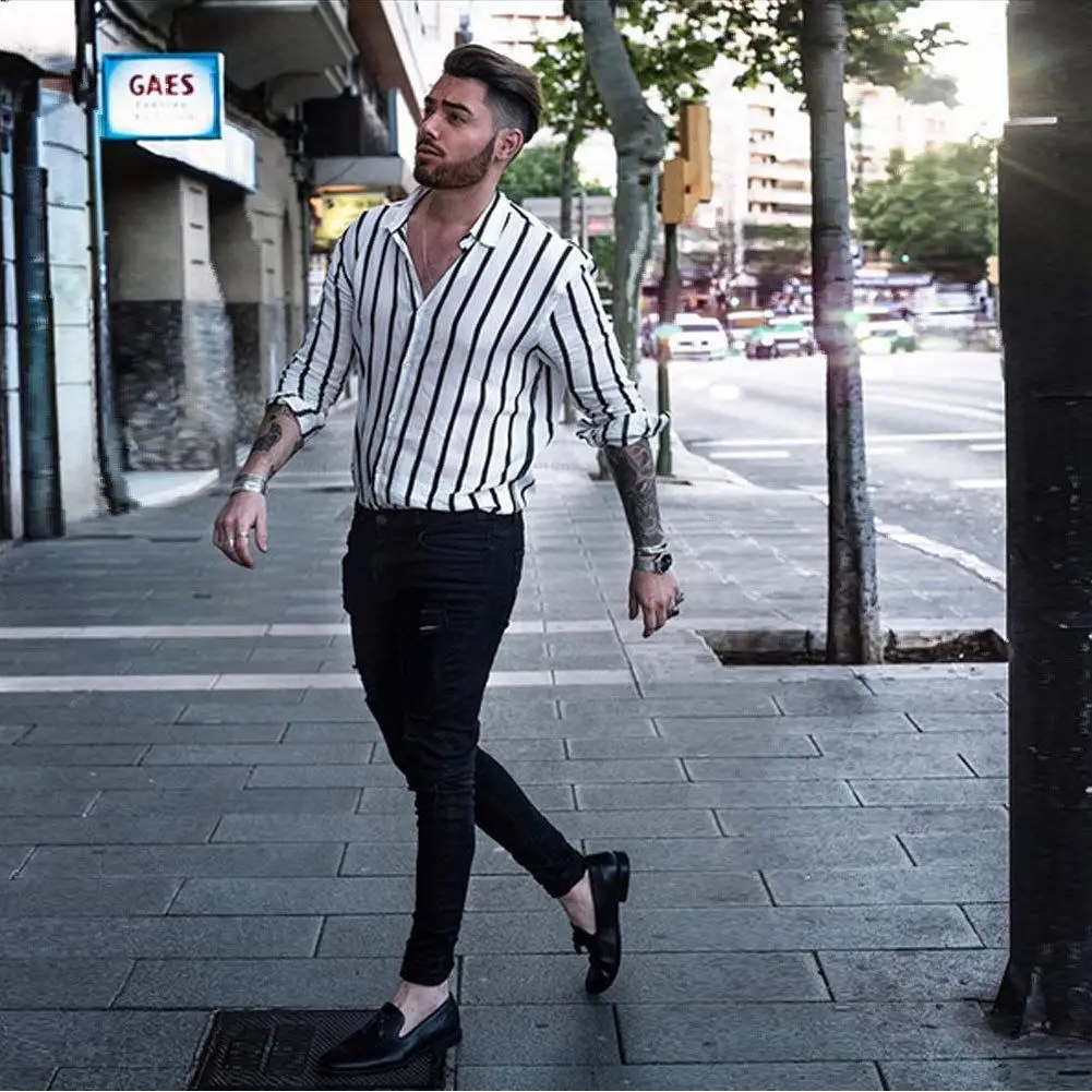 2019 New Cotton Linen Striped Button Tops Men Shirts Casual Loose V Neck Long Sleeve Dress Shirts Camisas Hombre M-3XL
2019 New Cotton Linen Striped Button Tops Men Shirts Casual Loose V Neck Long Sleeve Dress Shirts Camisas Hombre M-3XL