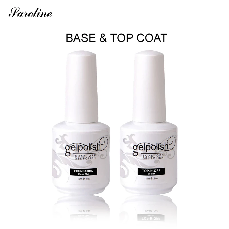Saroline 15ml UV LED Nail Gel Lacquer Base Coat & Top Coat Set Gel Nail Polish Soak Off Long Lasting Transparent Gel Varnish
Saroline 15ml UV LED Nail Gel Lacquer Base Coat & Top Coat Set Gel Nail Polish Soak Off Long Lasting Transparent Gel Varnish