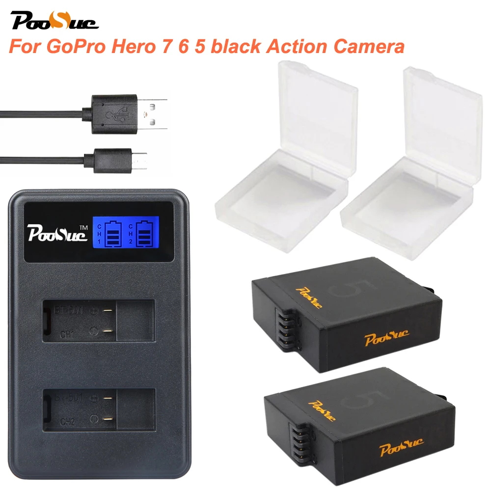 2x AHDBT-501 batteries Go pro Hero5 Hero 6 hero7 1600mAh battery + LCD Dual USB Charger For Gopro Hero 7 6 hero 5 sports Camera
2x AHDBT-501 batteries Go pro Hero5 Hero 6 hero7 1600mAh battery + LCD Dual USB Charger For Gopro Hero 7 6 hero 5 sports Camera