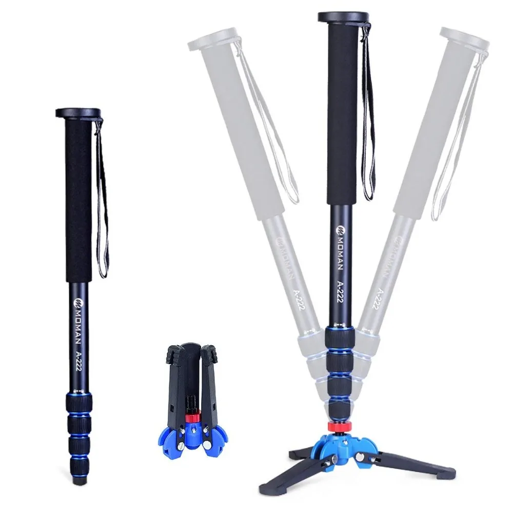 Moman Monopod Unipod for DSLR Camera Camcorder DV Lightweight Portable Aluminum Alloy 5 Sections Alpenstock with Tripod Base
Moman Monopod Unipod for DSLR Camera Camcorder DV Lightweight Portable Aluminum Alloy 5 Sections Alpenstock with Tripod Base