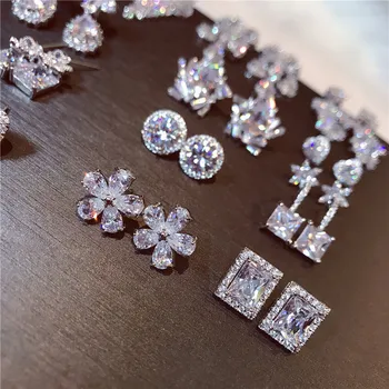 Drop Earrings For Women Sterling Silver S925 Fine Jewelry Super Flash Cubic Zirconia Crystal Rhinestone Pendients Mujer
Drop Earrings For Women Sterling Silver S925 Fine Jewelry Super Flash Cubic Zirconia Crystal Rhinestone Pendients Mujer