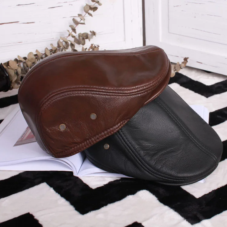 Autumn Winter Men's Genuine Leather Berets Hat Male Thin Cowhide Fashion High Quality Beret Cap Middle Age Man Casual Hats H6942
Autumn Winter Men's Genuine Leather Berets Hat Male Thin Cowhide Fashion High Quality Beret Cap Middle Age Man Casual Hats H6942