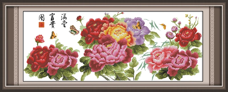 Wealth full cross stitch kit flower 18ct 14ct 11ct count printed canvas stitching embroidery DIY handmade needlework
Wealth full cross stitch kit flower 18ct 14ct 11ct count printed canvas stitching embroidery DIY handmade needlework