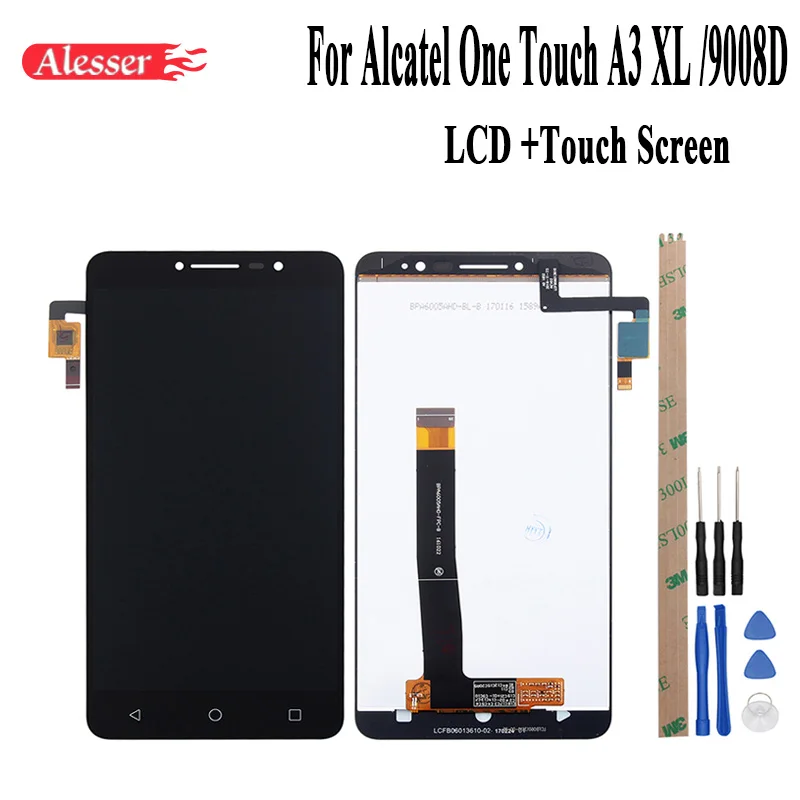 Alesser For Alcatel One Touch A3 XL 9008X 9008D LCD Display And Touch Screen 6 Inch Assembly Repair Parts With Tools+Adhesive
Alesser For Alcatel One Touch A3 XL 9008X 9008D LCD Display And Touch Screen 6 Inch Assembly Repair Parts With Tools+Adhesive