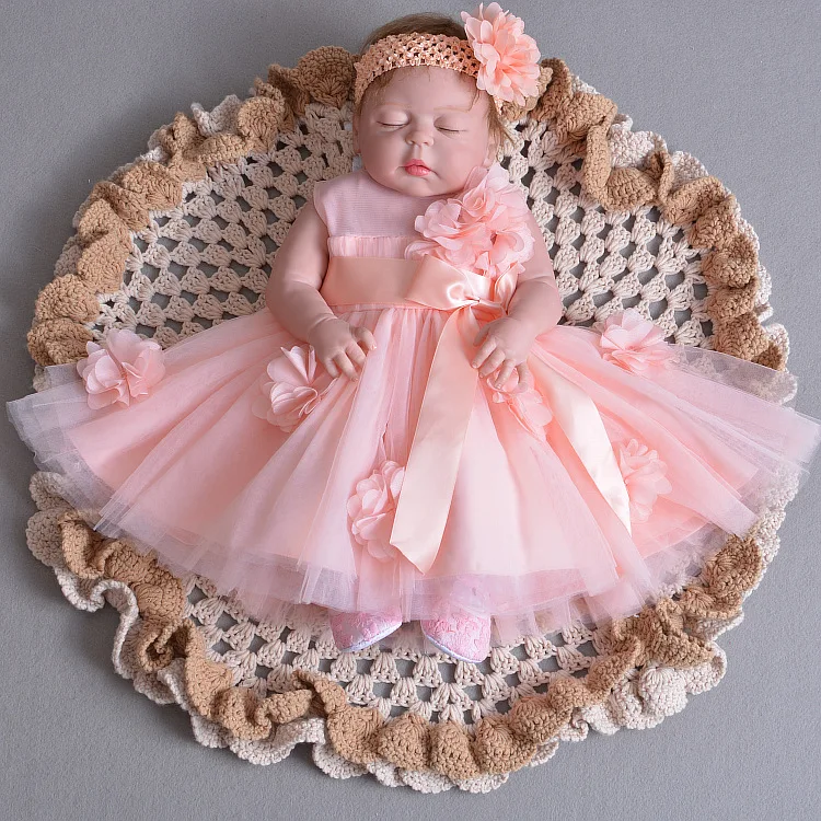 55cm Full Silicone Reborn Sleeping Baby Doll Toys Vinyl Newborn Alive Bebe With Princess Dress Play House Bedtime Classic Toy
55cm Full Silicone Reborn Sleeping Baby Doll Toys Vinyl Newborn Alive Bebe With Princess Dress Play House Bedtime Classic Toy