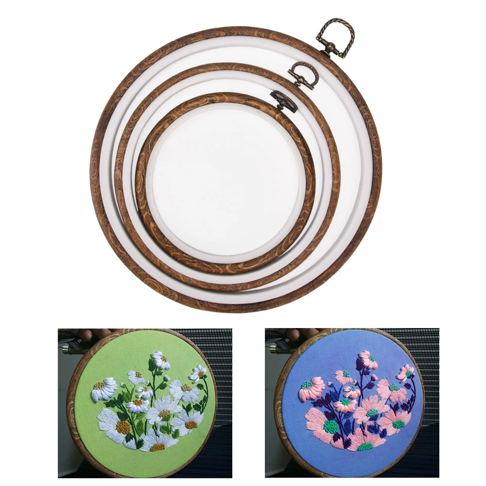 3Pcs Embroidery Hoops Cross Stitch Hoop Ring Imitated Wood Circle Set Display Frame For Art Craft Handy Sewing And Hanging
3Pcs Embroidery Hoops Cross Stitch Hoop Ring Imitated Wood Circle Set Display Frame For Art Craft Handy Sewing And Hanging
