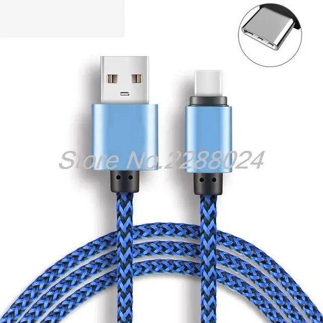 nylon USB 3 1 Type C USB C font b cable b font Data Sync font
