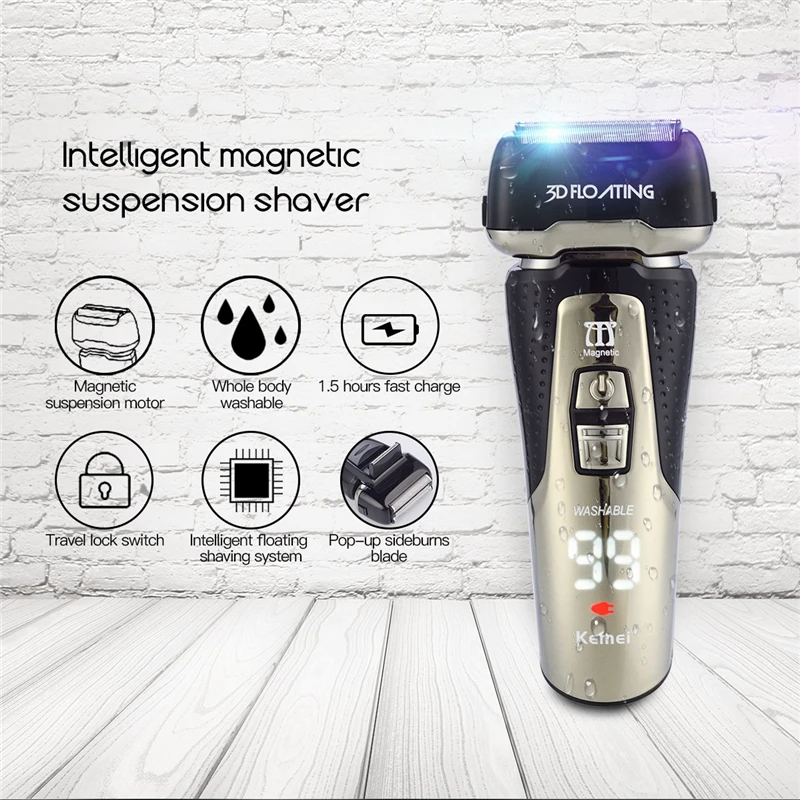 Professional 3 Blades Wet Dry Rechargeable Electric Shaver For Men Beard Trimmer Electric Razor Quick Charge Face Hair Removal
Professional 3 Blades Wet Dry Rechargeable Electric Shaver For Men Beard Trimmer Electric Razor Quick Charge Face Hair Removal