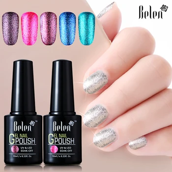 Belen Gel Nail Polish Glitter UV and LED Soak Off Nails Gold Glow Shinning Platinum Long Lasting 10ML Semi Permanent Base Top
Belen Gel Nail Polish Glitter UV and LED Soak Off Nails Gold Glow Shinning Platinum Long Lasting 10ML Semi Permanent Base Top