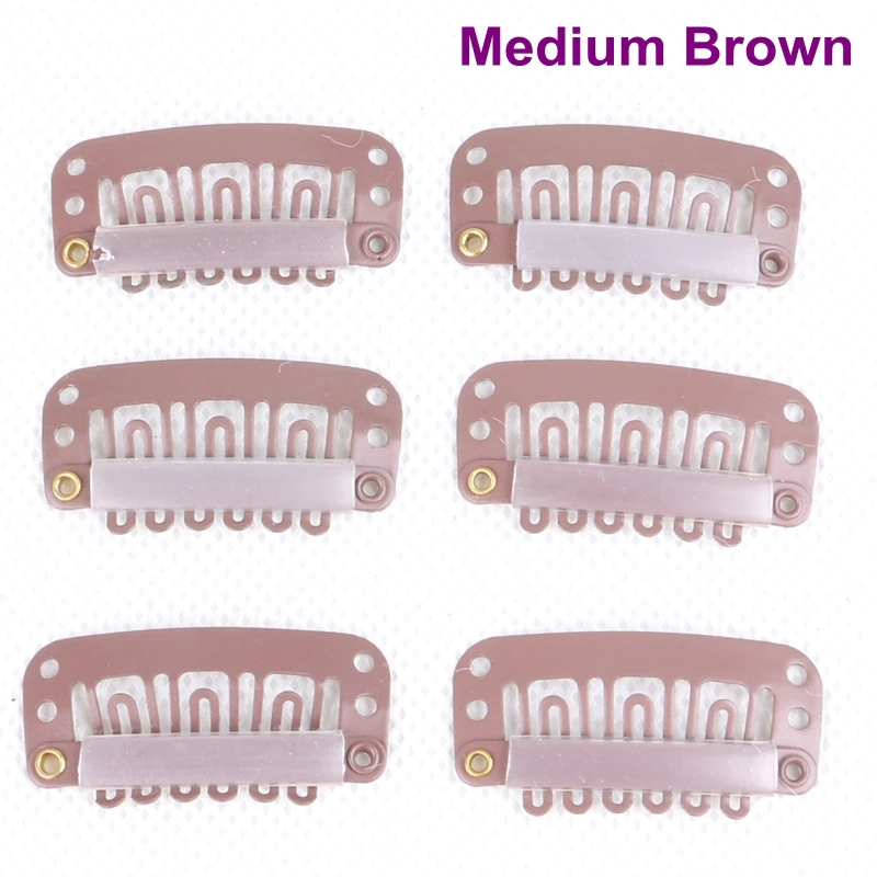 100 Pieces 3.2cm 6 teeth Silicone Snap Clips Stainless Steel Clips for Clipin Hair Extensions with 7 different colors
100 Pieces 3.2cm 6 teeth Silicone Snap Clips Stainless Steel Clips for Clipin Hair Extensions with 7 different colors