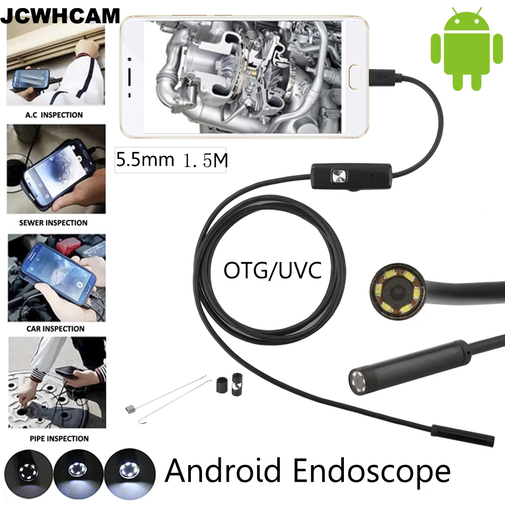 Mini Android USB Endoscope Camera 1m 2m 3.5m 5M IP67 Waterproof Snake Tube Inspection Android OTG USB Borescope Camera 5.5mm Len
Mini Android USB Endoscope Camera 1m 2m 3.5m 5M IP67 Waterproof Snake Tube Inspection Android OTG USB Borescope Camera 5.5mm Len