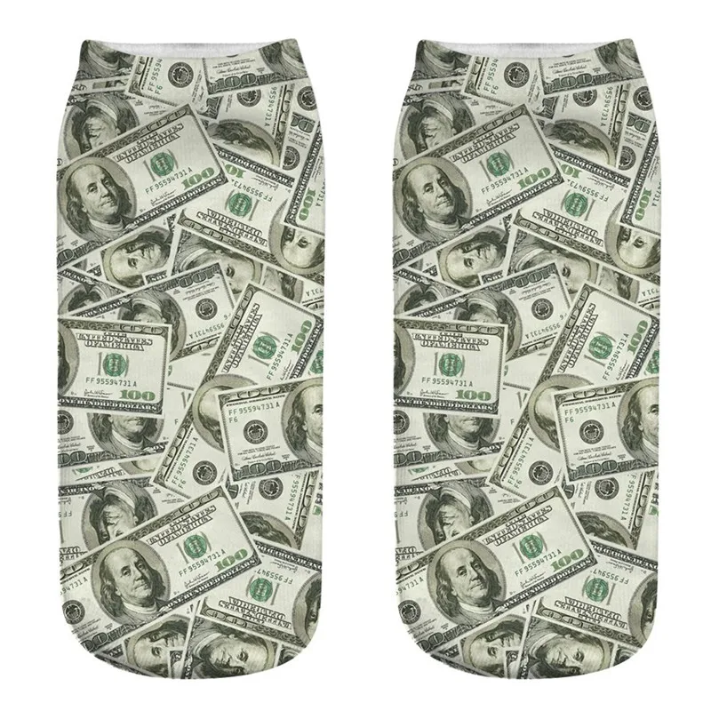 Fashion Casual Harajuku Funny Socks Unisex Low Cut Ankle Socks Sokken Dollar Money 3D Printed Skarpety Man Women Sock 5FN
Fashion Casual Harajuku Funny Socks Unisex Low Cut Ankle Socks Sokken Dollar Money 3D Printed Skarpety Man Women Sock 5FN